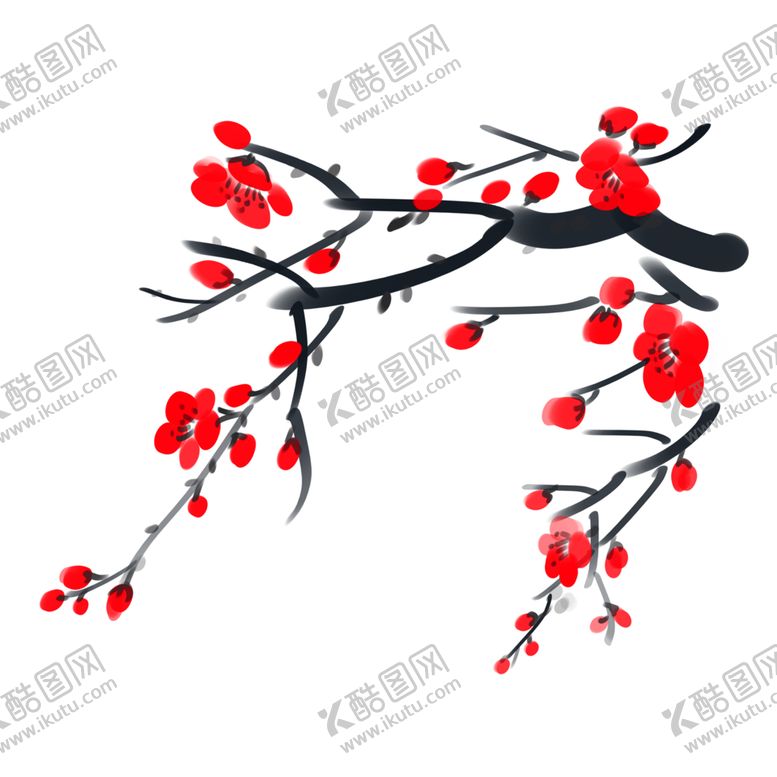 编号：11170005042221217070【酷图网】源文件下载-中国风水墨梅