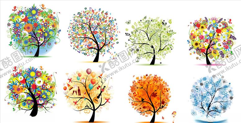 编号：26713910101856078749【酷图网】源文件下载-手绘大树装饰画