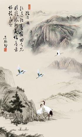 水墨山水玄关