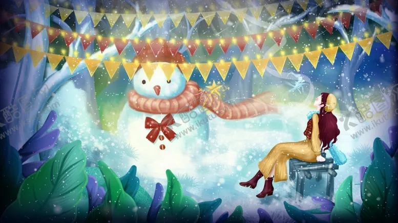 编号：50934905041005199666【酷图网】源文件下载-冬季雪人插画