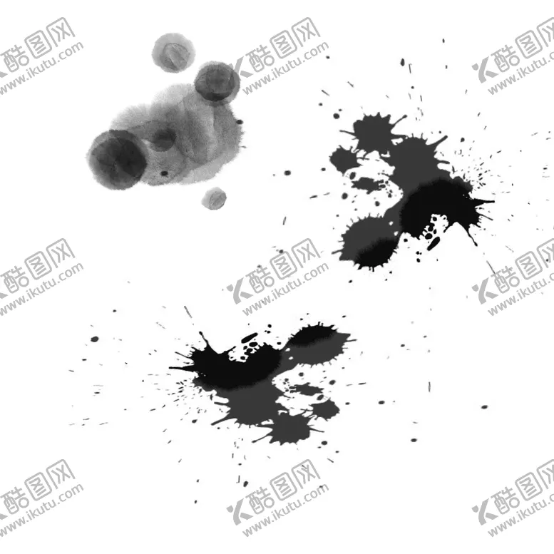 编号：79510609261002557032【酷图网】源文件下载-水墨元素泼墨笔刷墨迹素材