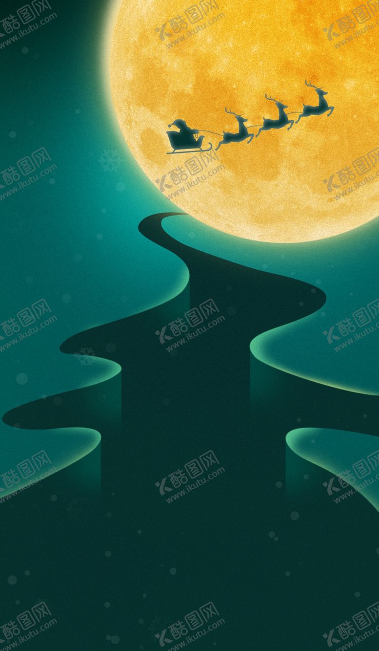 编号：98277001251957557173【酷图网】源文件下载-圣诞节夜晚绿色背景素材