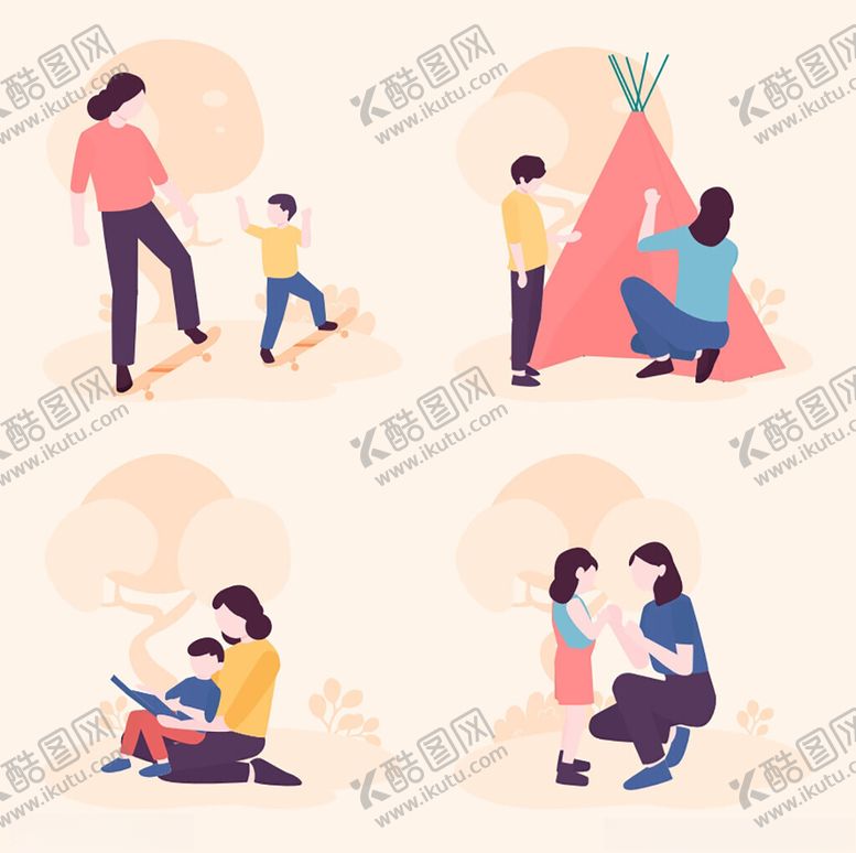 编号：34462609231616188502【酷图网】源文件下载-家庭亲子互动温馨场景