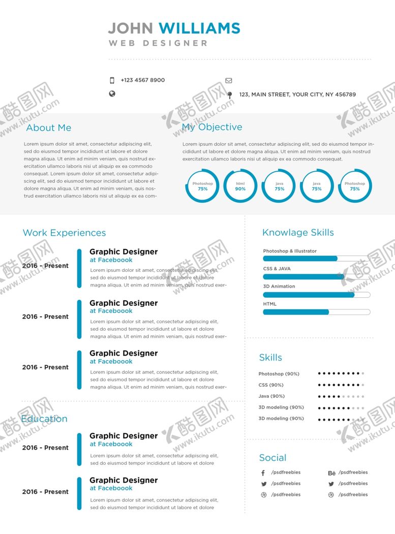 编号：37293110310605071848【酷图网】源文件下载-简历模板