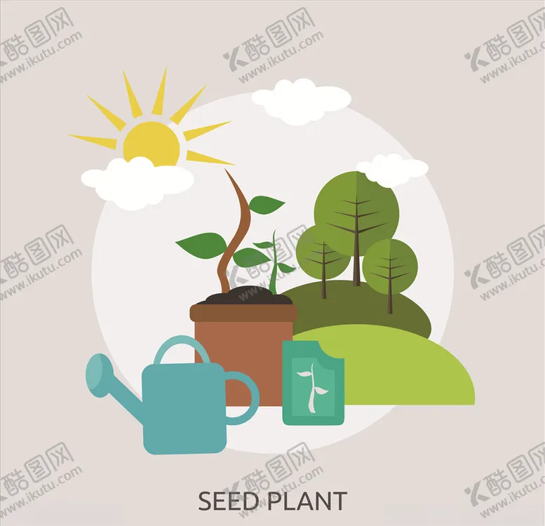 编号：94661206301019388188【酷图网】源文件下载-扁平化植物