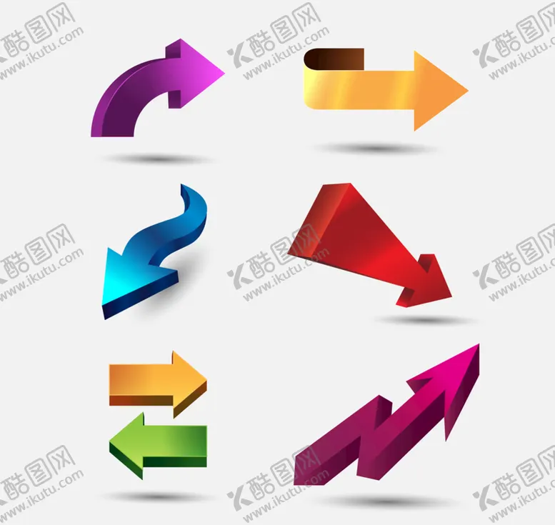 编号：54798209170317434926【酷图网】源文件下载-立体箭头