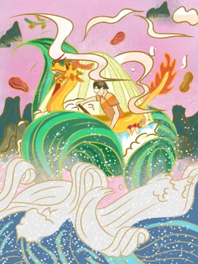 插画素材橘子设计自然