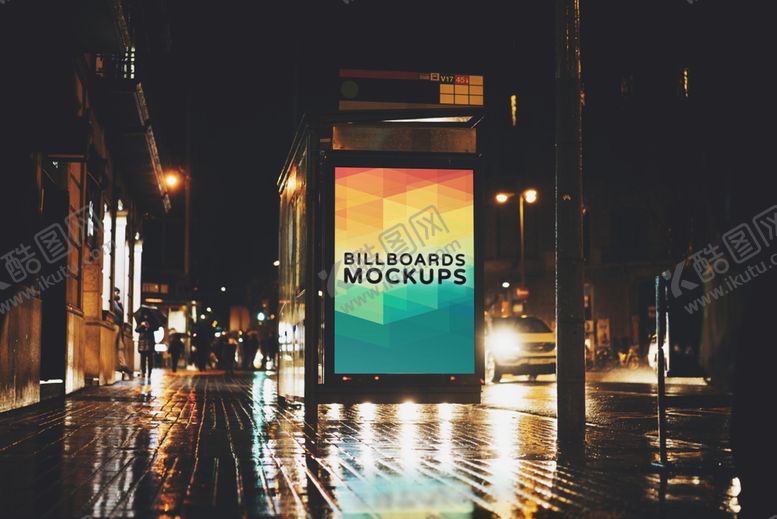 编号：78702109220701194614【酷图网】源文件下载-户外广告牌样机