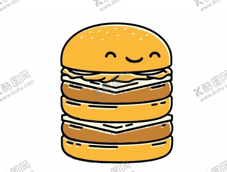 编号：59746310052041054398【酷图网】源文件下载-卡通汉堡包