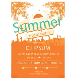 夏日橘色美肤海报