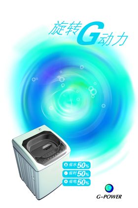 洗衣机宣传海报展板