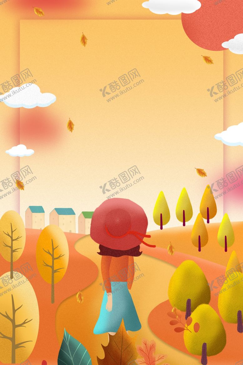 编号：41495505011347212432【酷图网】源文件下载-手绘秋天背景