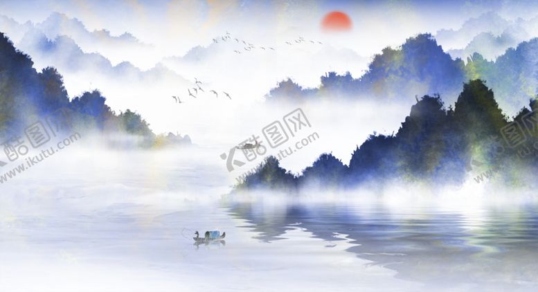 编号：72631202130117293039【酷图网】源文件下载-水墨山水画