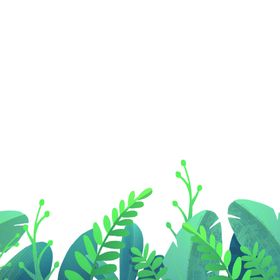 卡通春季花朵植物元素