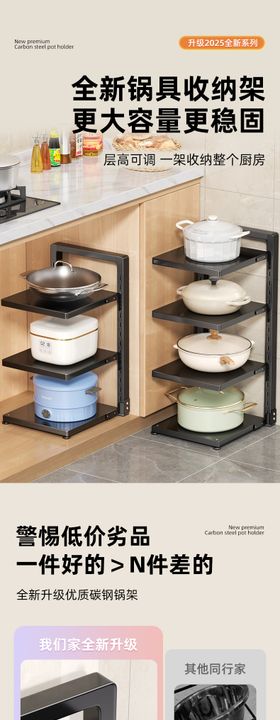 橱柜锅具架详情页