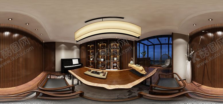 编号：58562305112131449282【酷图网】源文件下载-茶室全景