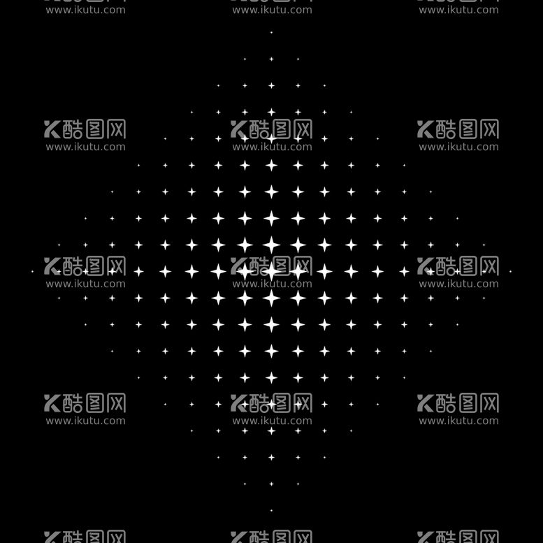 编号：10652710252350011423【酷图网】源文件下载-黑白色星形