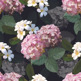 无缝花朵花纹