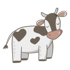 简笔画农场奶牛素材模板乳牛