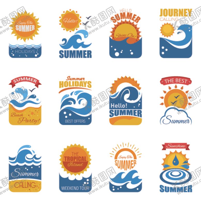 编号：79450409222221068219【酷图网】源文件下载-海浪太阳