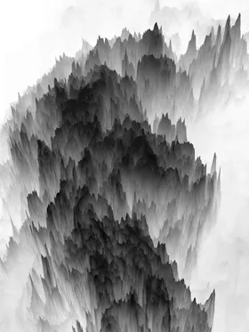 水墨画图片山水风景中国风江南烟雨现代新式意境书墙绘