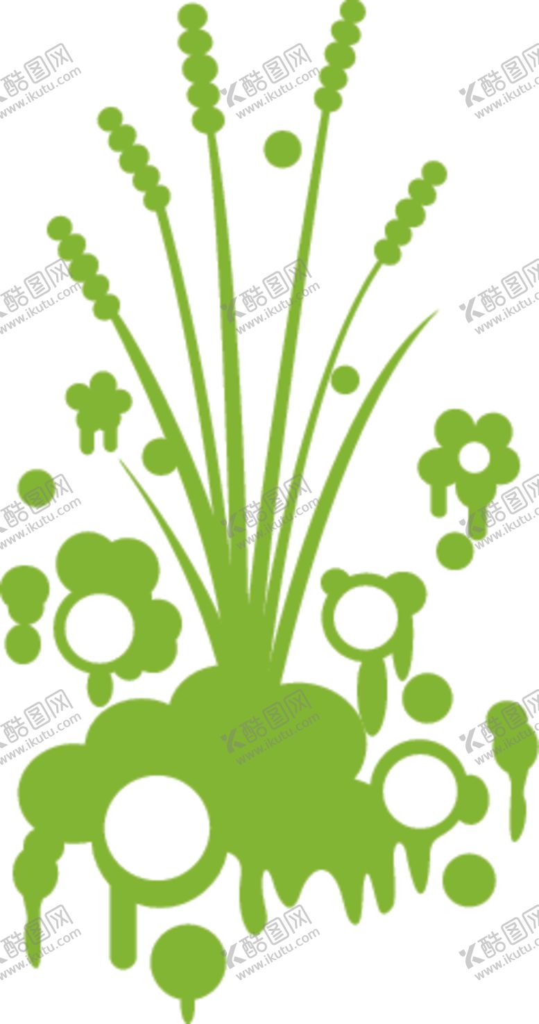 编号：16838009190657292671【酷图网】源文件下载-手绘小草青青小草EPS矢量图