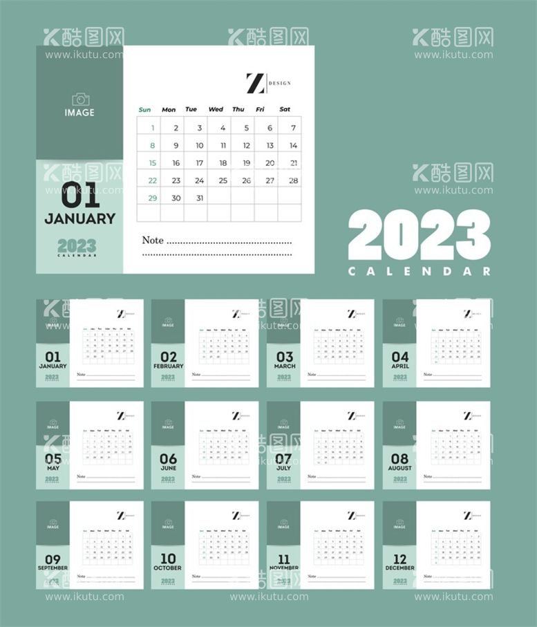 编号：68705309270902316902【酷图网】源文件下载-2023新年兔年台历日历