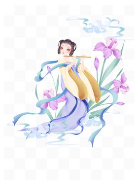 中秋节古代少女