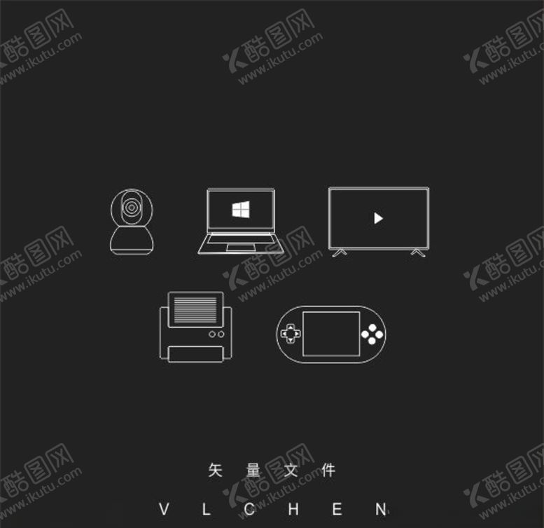 编号：63475007011429158268【酷图网】源文件下载-摄像头电脑电视打印机游戏机图标