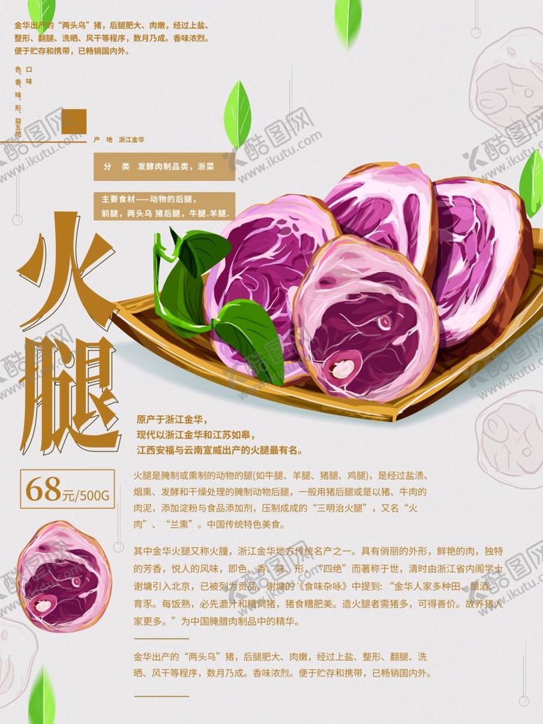 编号：54003507042259287987【酷图网】源文件下载-火腿