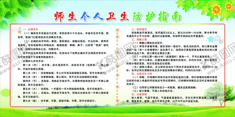 编号：19430510080248341349【酷图网】源文件下载-卫生防护指南
