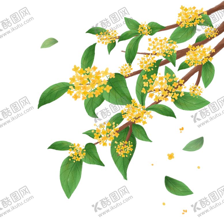 编号：80597610052239332964【酷图网】源文件下载-古风中秋节桂花树枝金秋月圆中秋