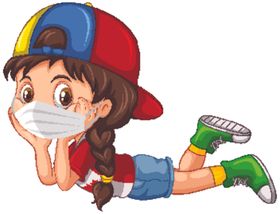 戴口罩的女孩
