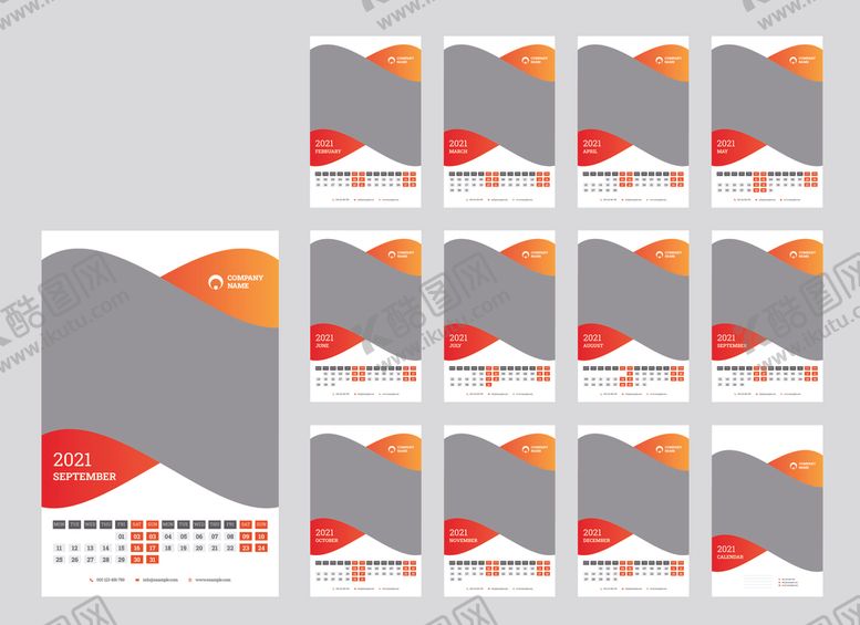 编号：65660109260716282135【酷图网】源文件下载-2021年日历