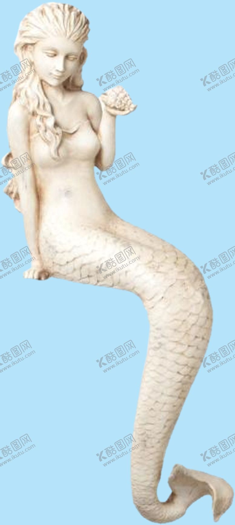 编号：39581209261441258584【酷图网】源文件下载-雕塑美人鱼