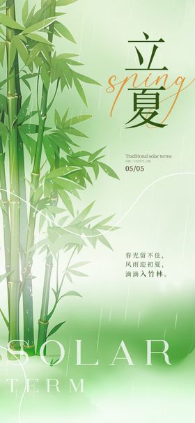 立夏二十四节气海报