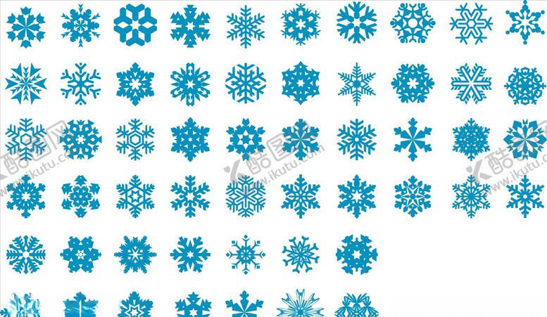 编号：63903407132104536690【酷图网】源文件下载-雪花矢量图标素材
