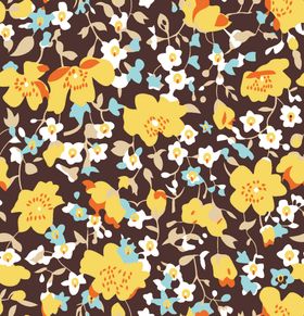 黄色矢量花型乱花