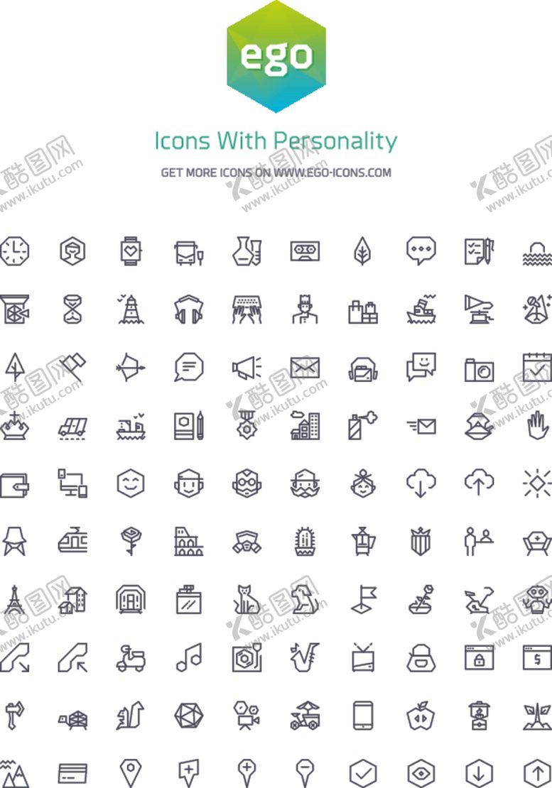 编号：92302109191957569745【酷图网】源文件下载-个性描边图标