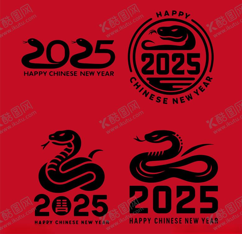 编号：75816301261703209037【酷图网】源文件下载-2025蛇年剪影