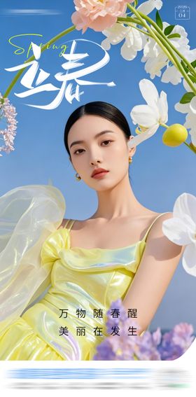 医美立春二十四节气海报