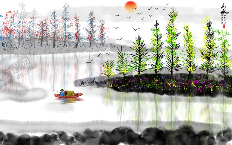 编号：82113609240929241386【酷图网】源文件下载-山水画