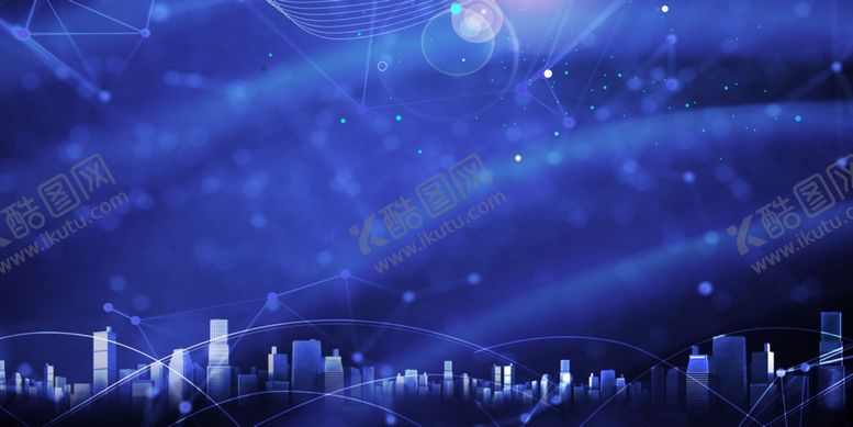 编号：37783607080710035933【酷图网】源文件下载-蓝色年会背景