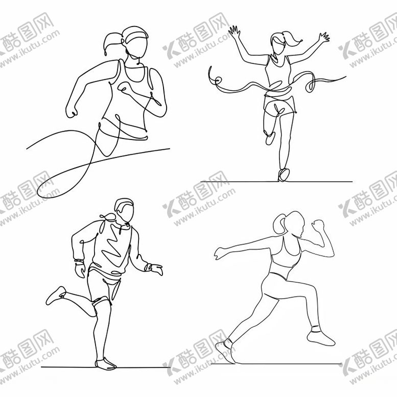 编号：92138402090458204338【酷图网】源文件下载-跑步运动员图案