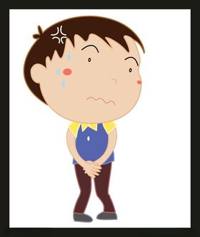 手绘儿童男孩