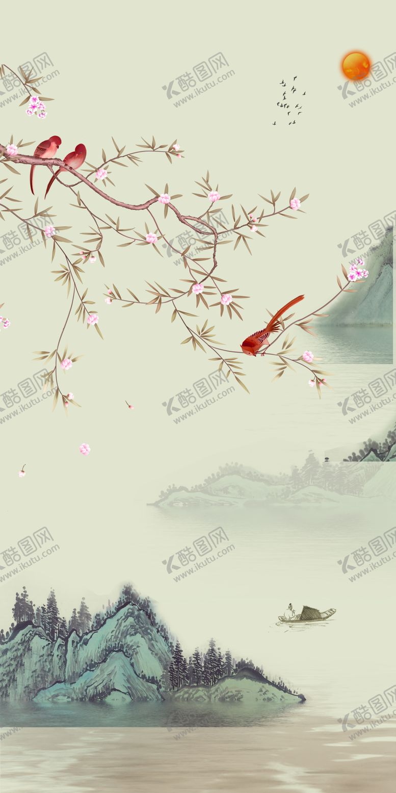 编号：21607902022013307668【酷图网】源文件下载-花鸟装饰画