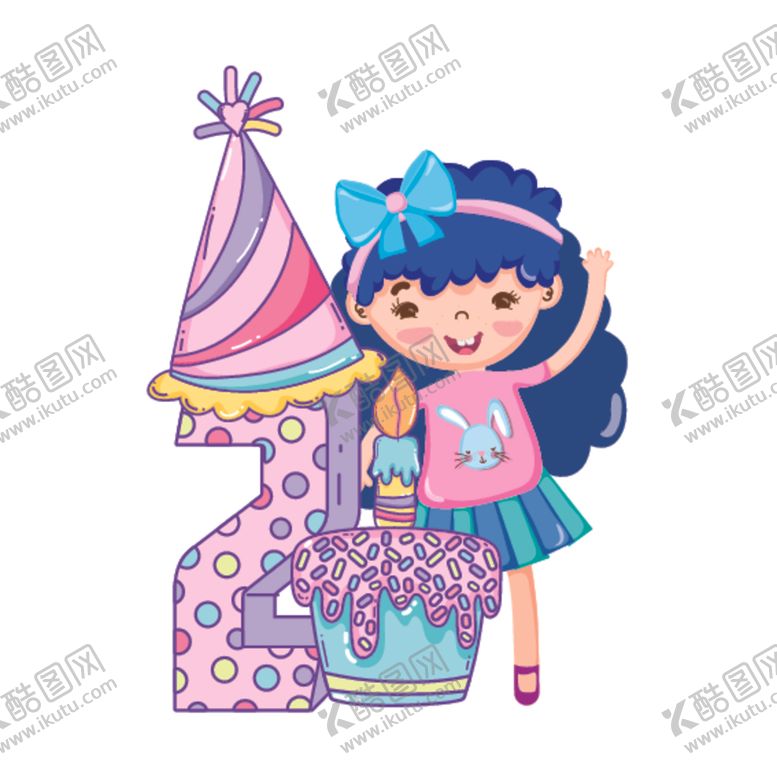 编号：70997309251920348977【酷图网】源文件下载-卡通生日女孩