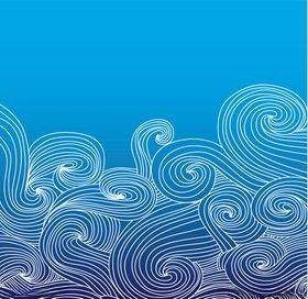 海浪波浪波纹