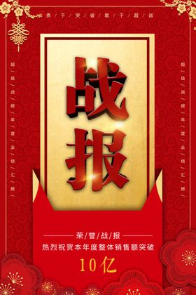 业绩战报海报