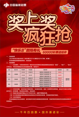 福利彩票快乐8海报